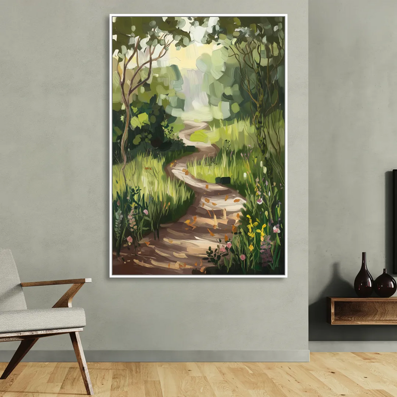 Greensboro Nature Trails Living Room - White Canvas Wall Art
