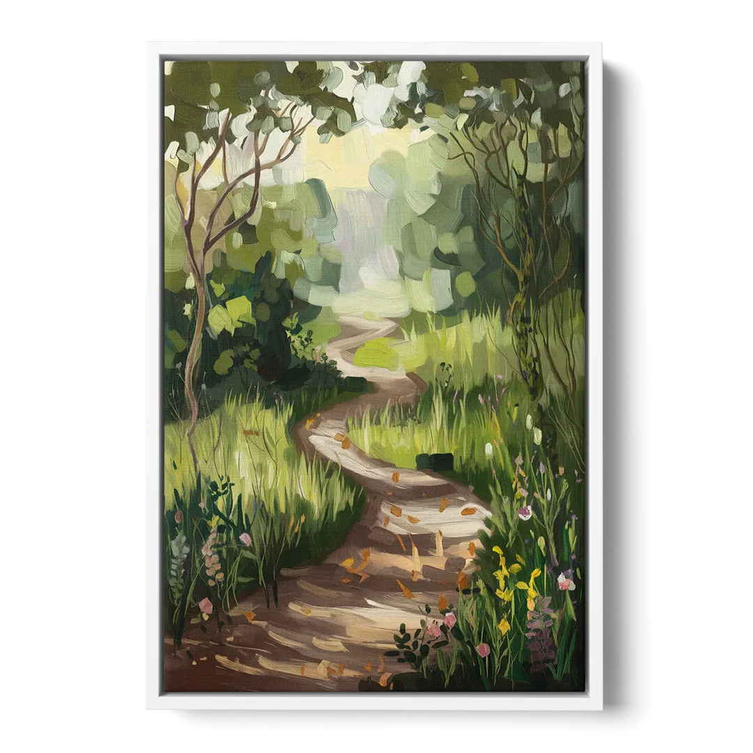 Greensboro Nature Trails Front - White Canvas Wall Art