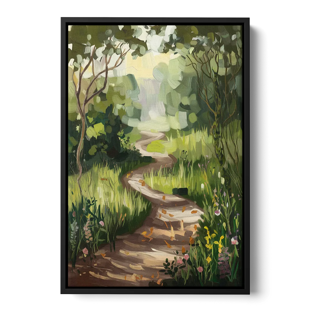Greensboro Nature Trails Front - Black Canvas Wall Art