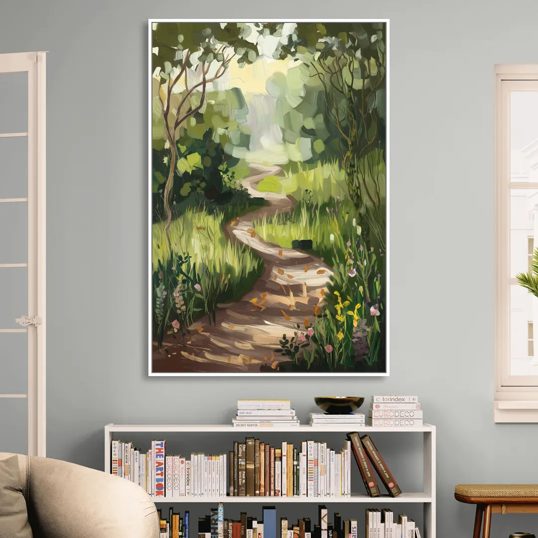 Greensboro Nature Trails Sitting Room - White Canvas Wall Art