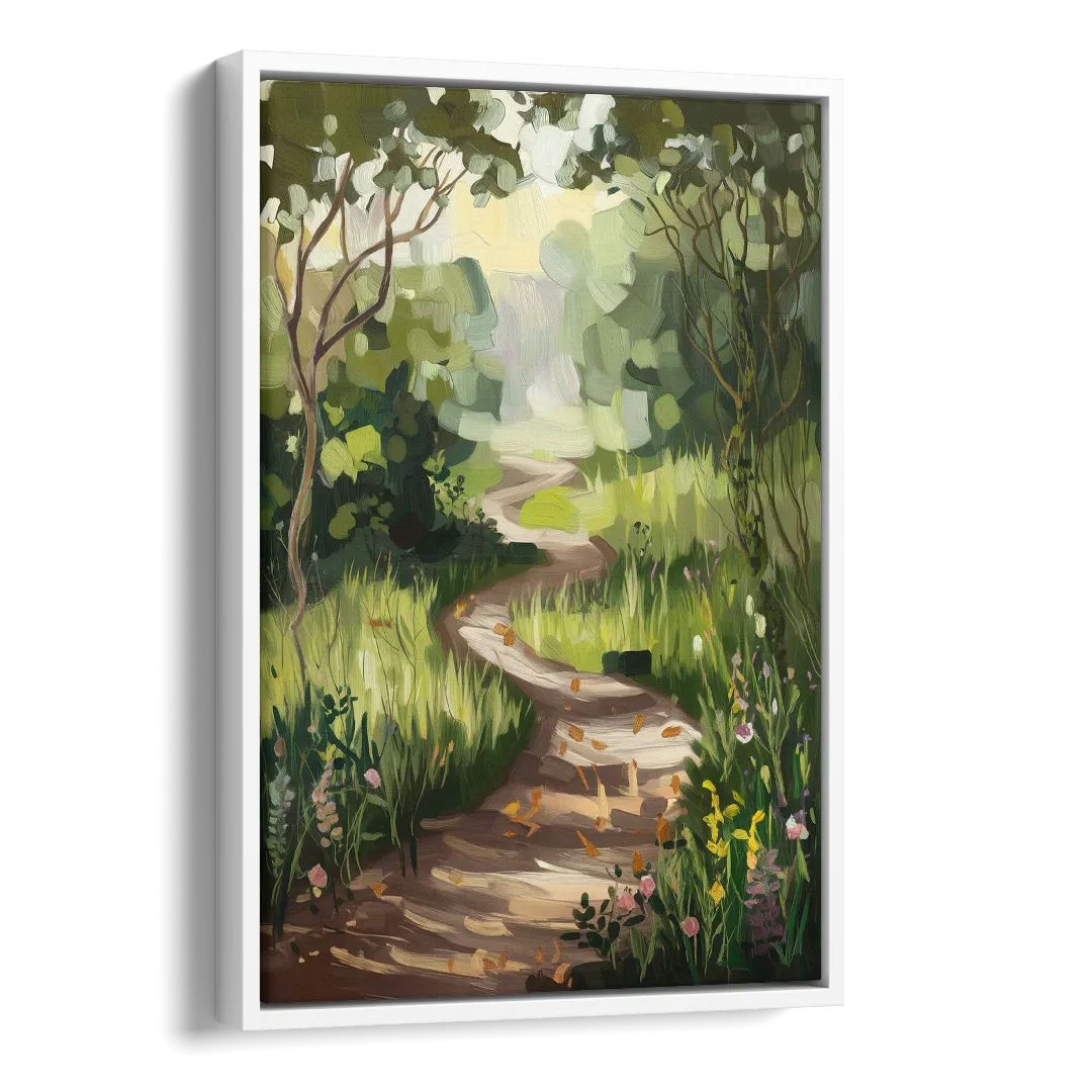 Greensboro Nature Trails Side - White Canvas Wall Art