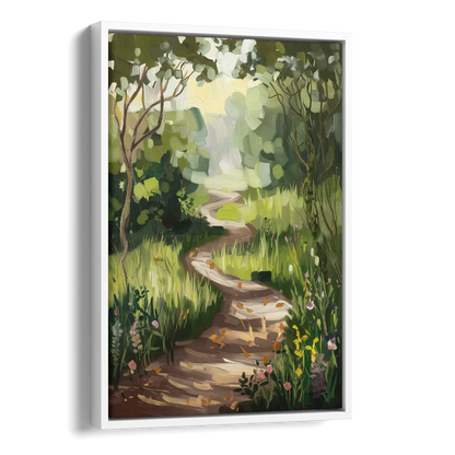 Greensboro Nature Trails Side - White Canvas Wall Art