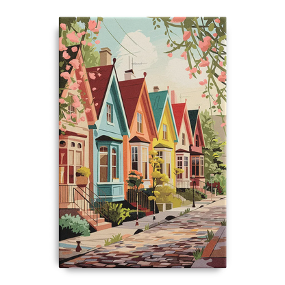 Greensboro Vibrant Neighborhoods Front - Canvas Wall Art