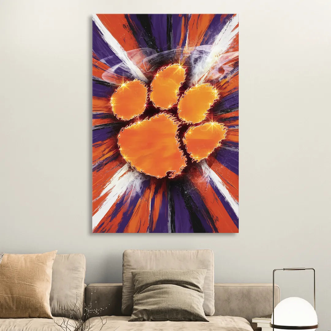 Greenville Clemson Tigers Pride Sitting Room - Canvas Wall Art