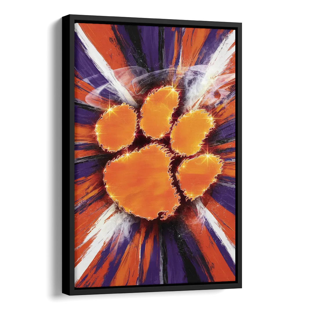 Greenville Clemson Tigers Pride Side - Black Canvas Wall Art