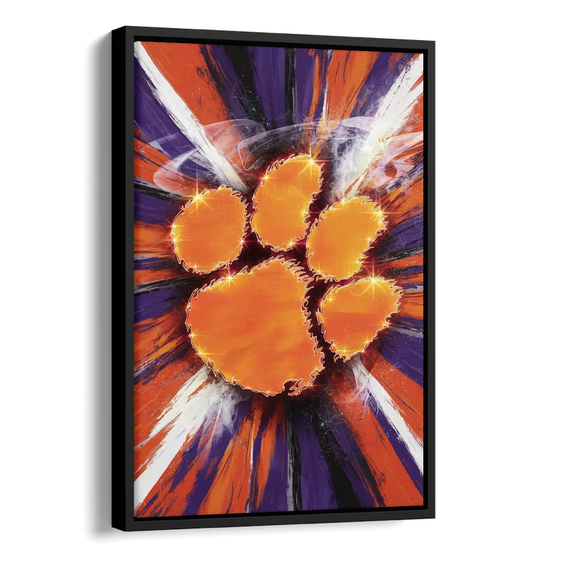 Greenville Clemson Tigers Pride Side - Black Canvas Wall Art