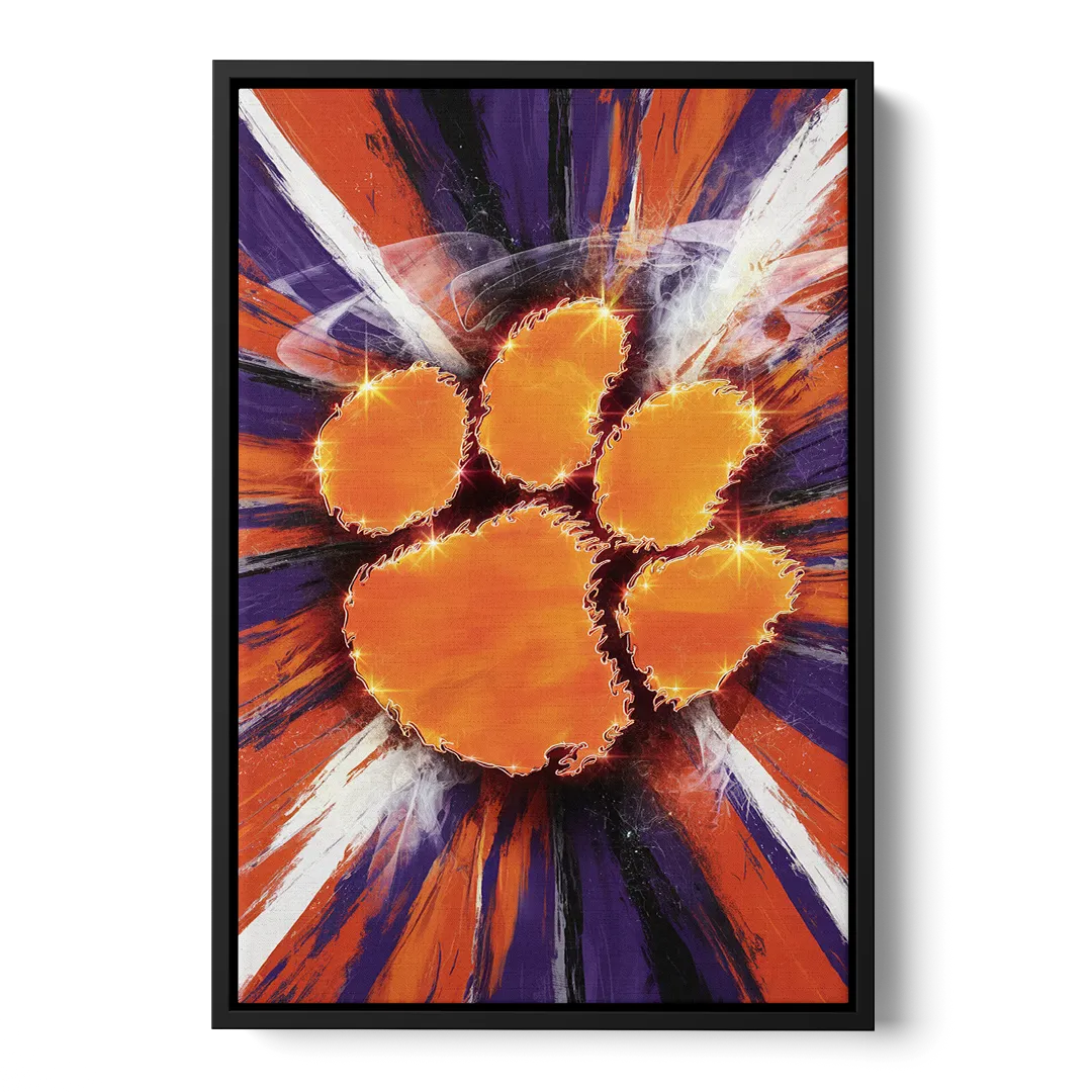 Greenville Clemson Tigers Pride Front - Black Canvas Wall Art
