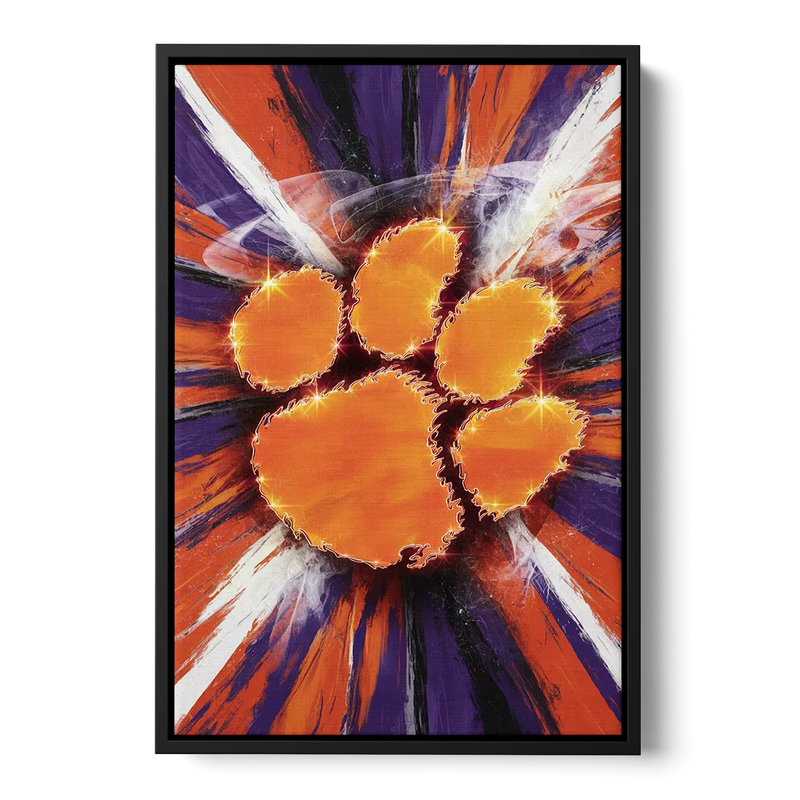 Greenville Clemson Tigers Pride Front - Black Canvas Wall Art
