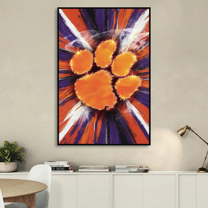 Greenville Clemson Tigers Pride Sitting Room - Black Canvas Wall Art