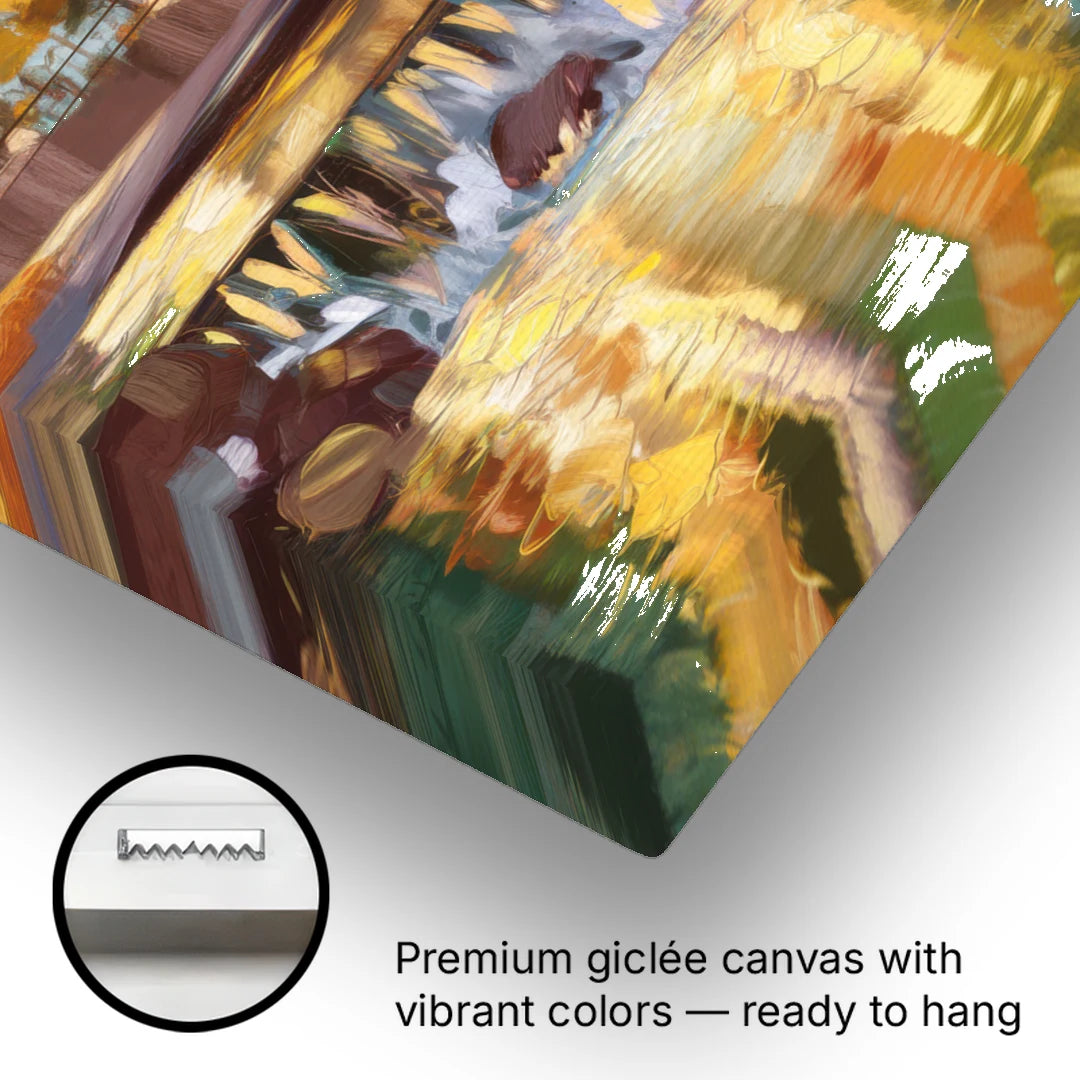 Greenville Downtown Streetscape - Canvas Wall Art - Gallery Wrap Corner