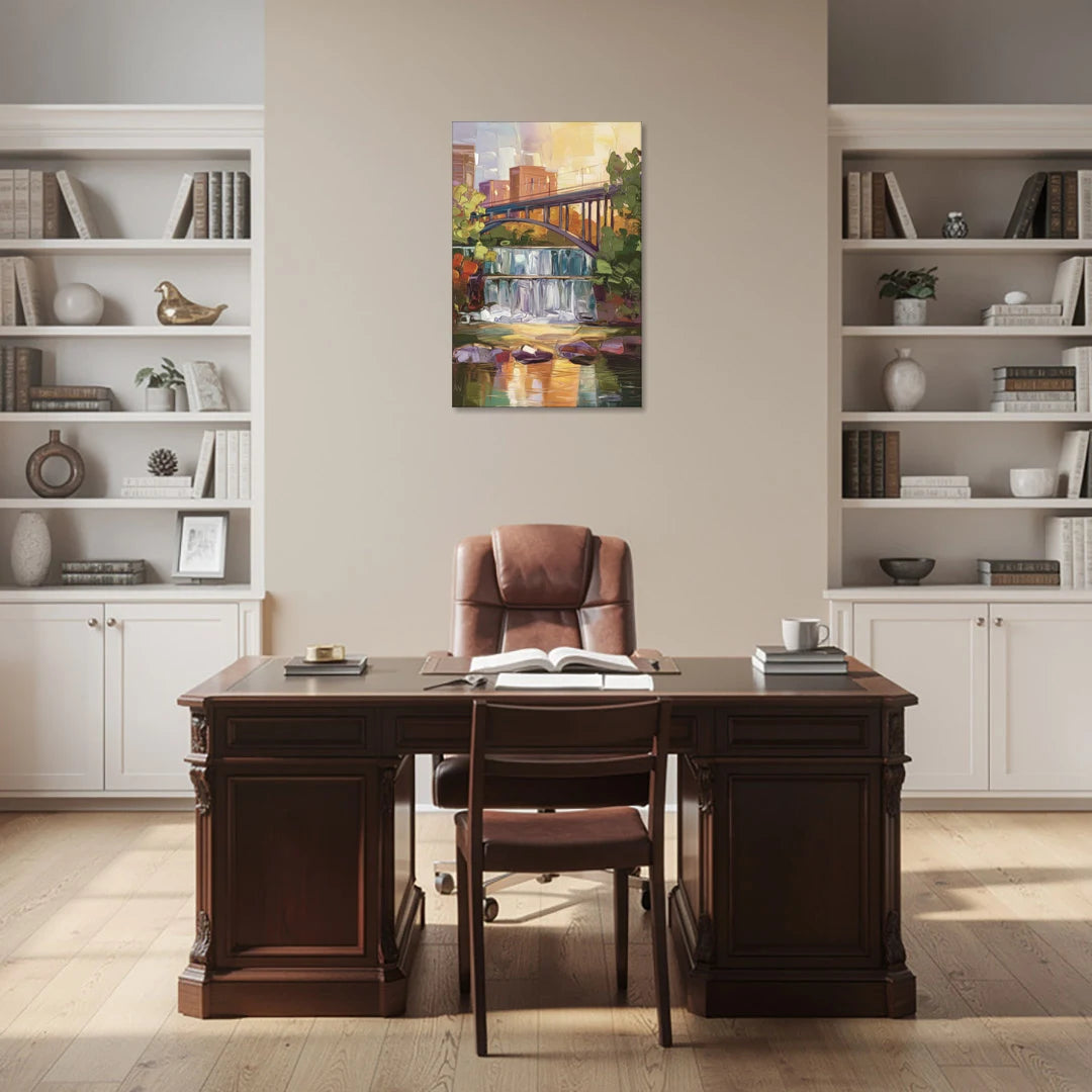Greenville Historic Landmarks - Canvas Wall Art - Office - 24x36