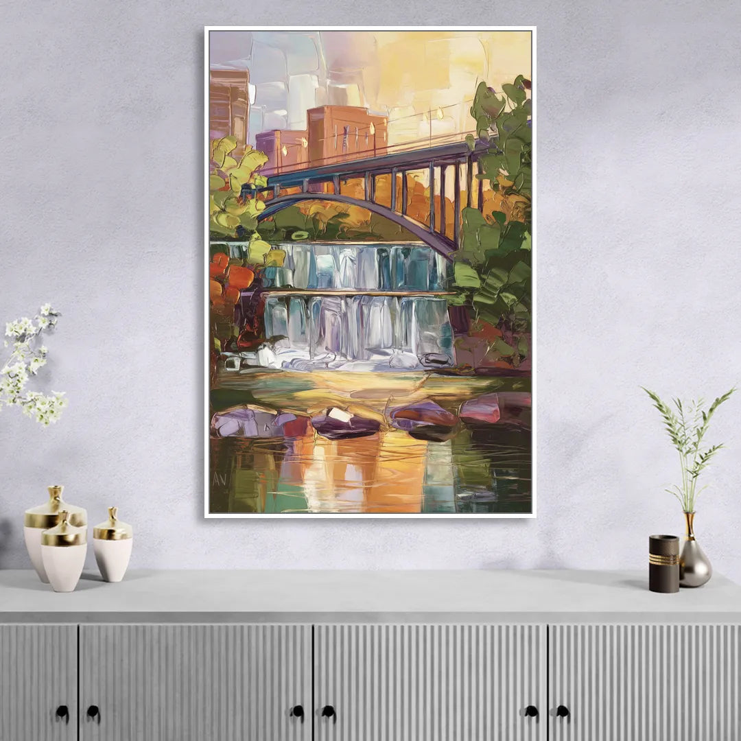 Greenville Historic Landmarks Sitting Room - White Canvas Wall Art