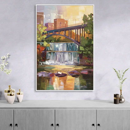 Greenville Historic Landmarks Sitting Room - White Canvas Wall Art