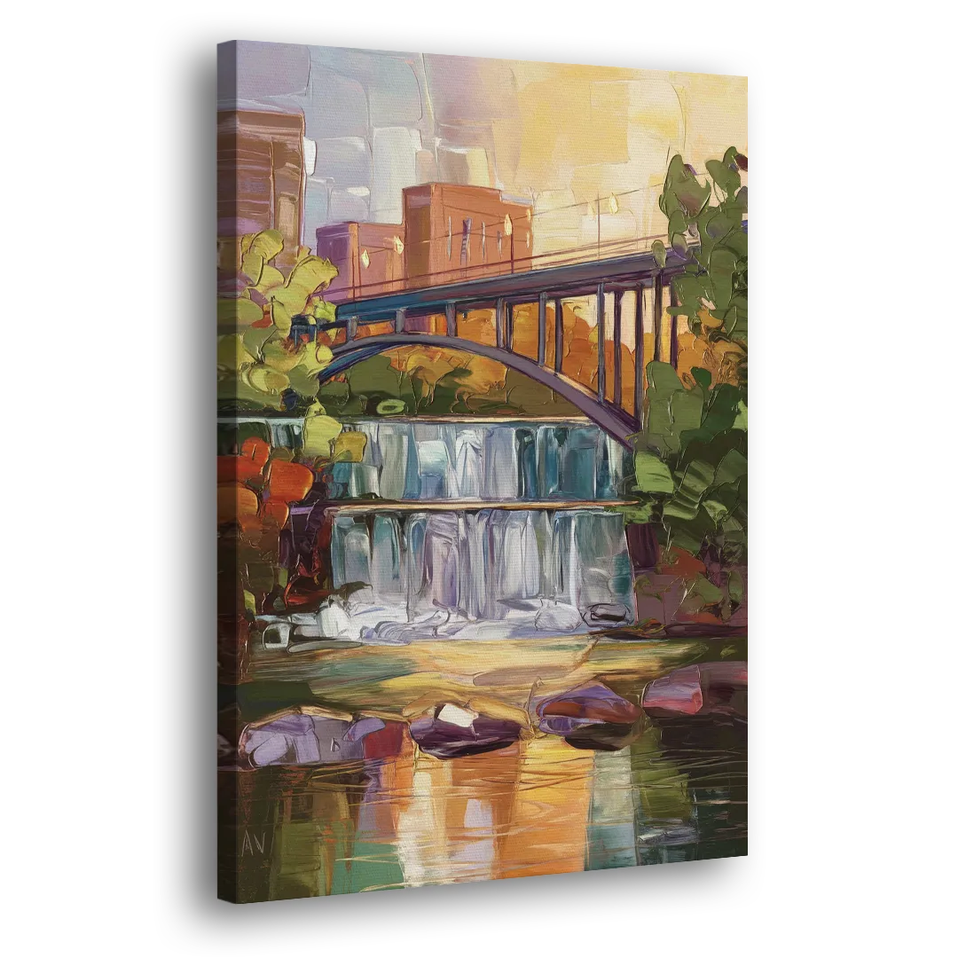 Greenville Historic Landmarks Side - Canvas Wall Art