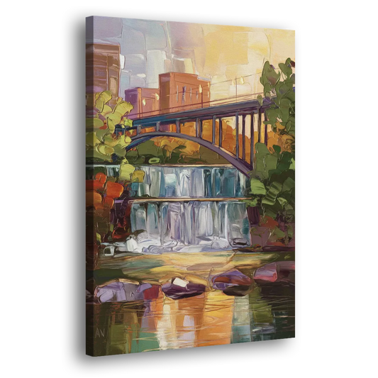 Greenville Historic Landmarks Side - Canvas Wall Art