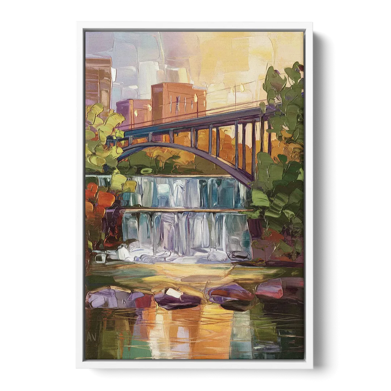 Greenville Historic Landmarks Front - White Canvas Wall Art