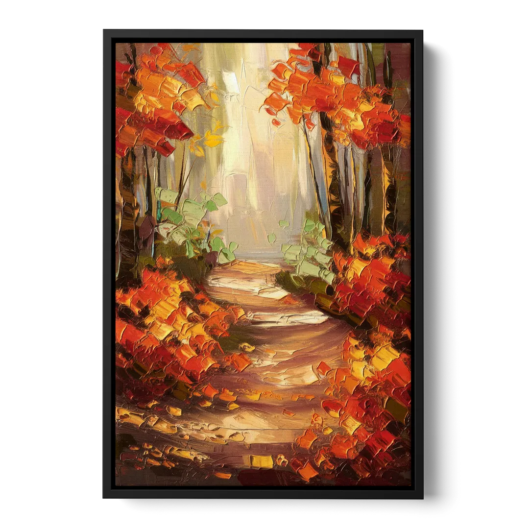 Greenville Nature Trails Front - Black Canvas Wall Art