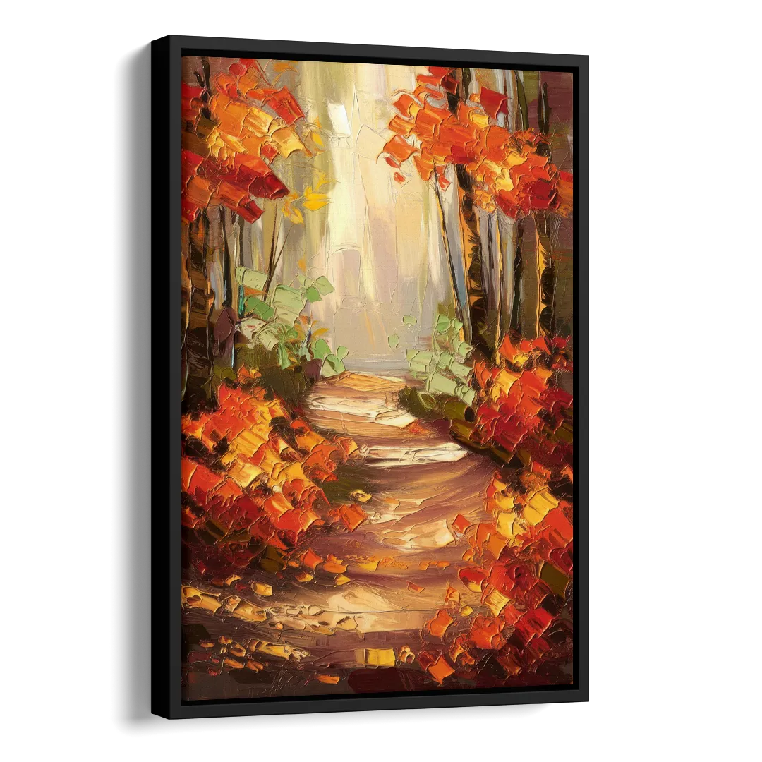 Greenville Nature Trails Side - Black Canvas Wall Art