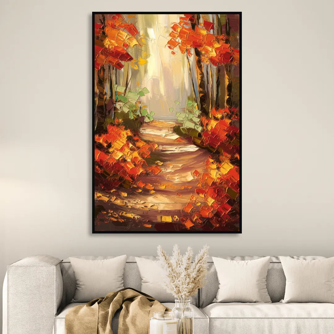 Greenville Nature Trails Living Room - Black Canvas Wall Art