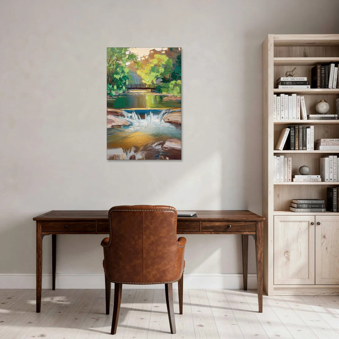 Greenville Reedy River Views - Canvas Wall Art - Office - 24x36