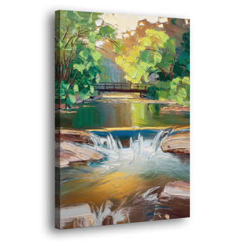 Greenville Reedy River Views - Canvas Wall Art - Side