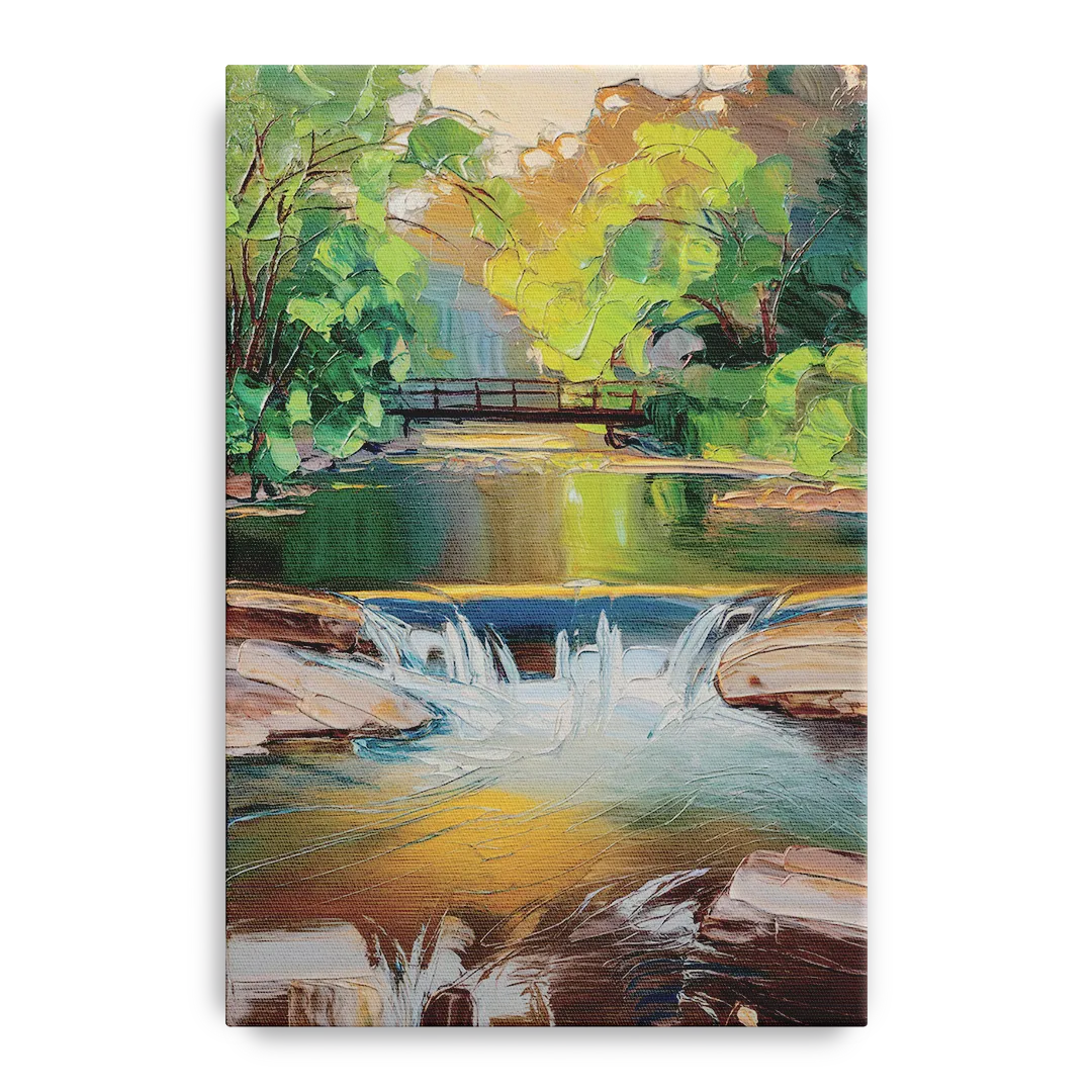Greenville Reedy River Views Front - Canvas Wall Art