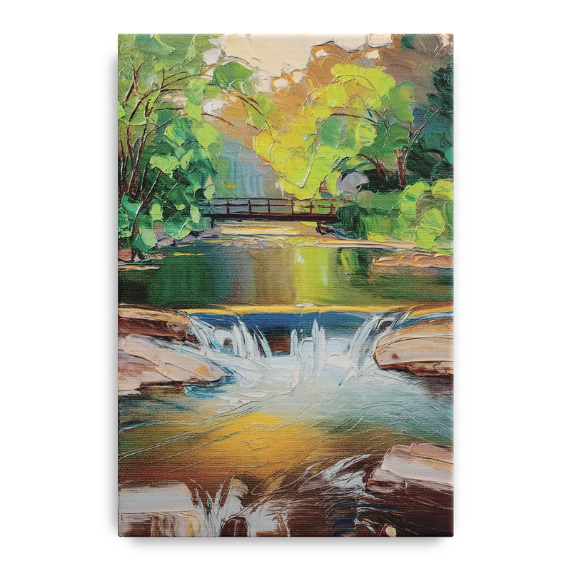 Greenville Reedy River Views Front - Canvas Wall Art