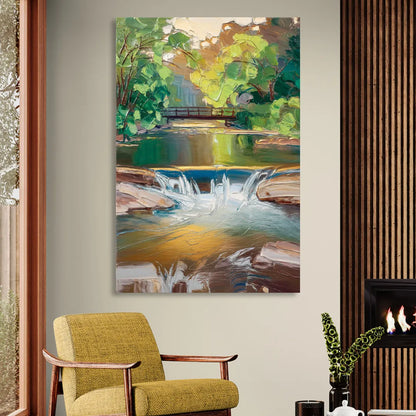Greenville Reedy River Views Living Room - Canvas Wall Art