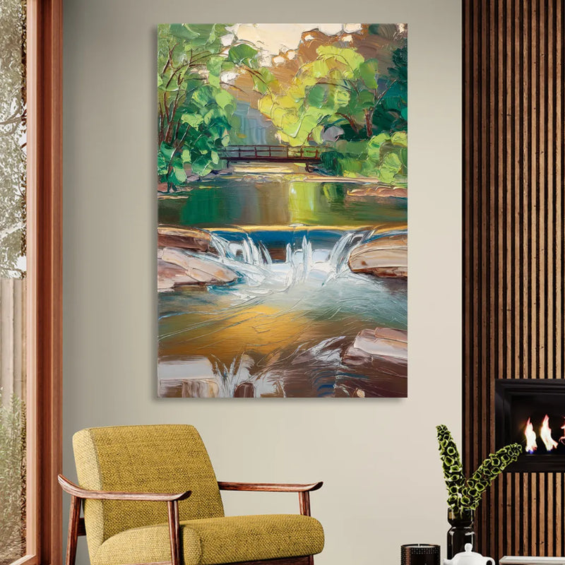 Greenville Reedy River Views Living Room - Canvas Wall Art