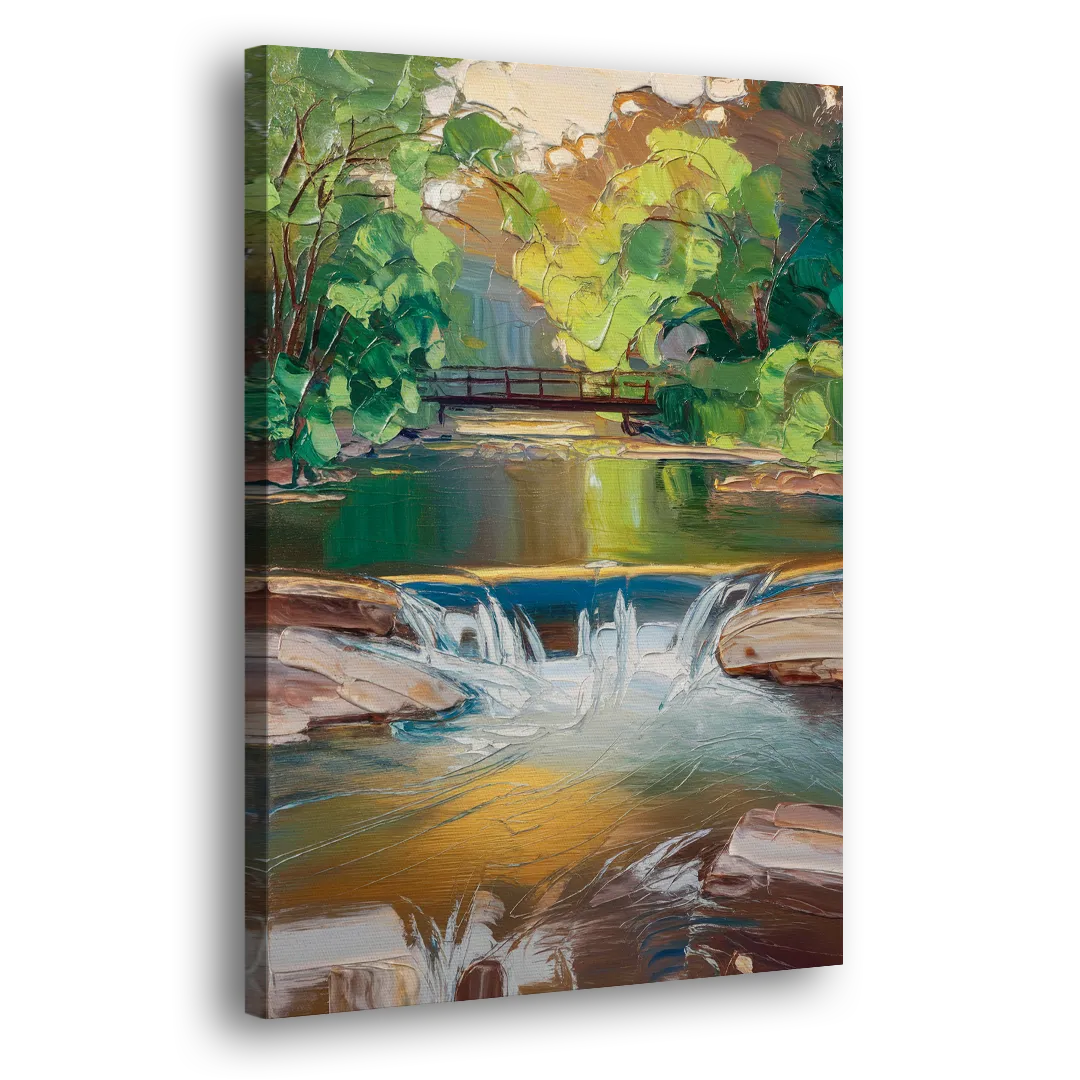 Greenville Reedy River Views Side - Canvas Wall Art