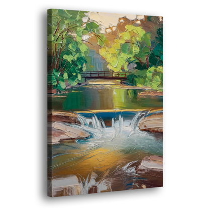 Greenville Reedy River Views Side - Canvas Wall Art