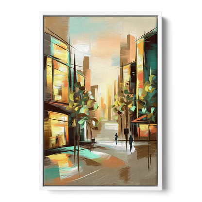 Greenville Urban Charm Front - White Canvas Wall Art