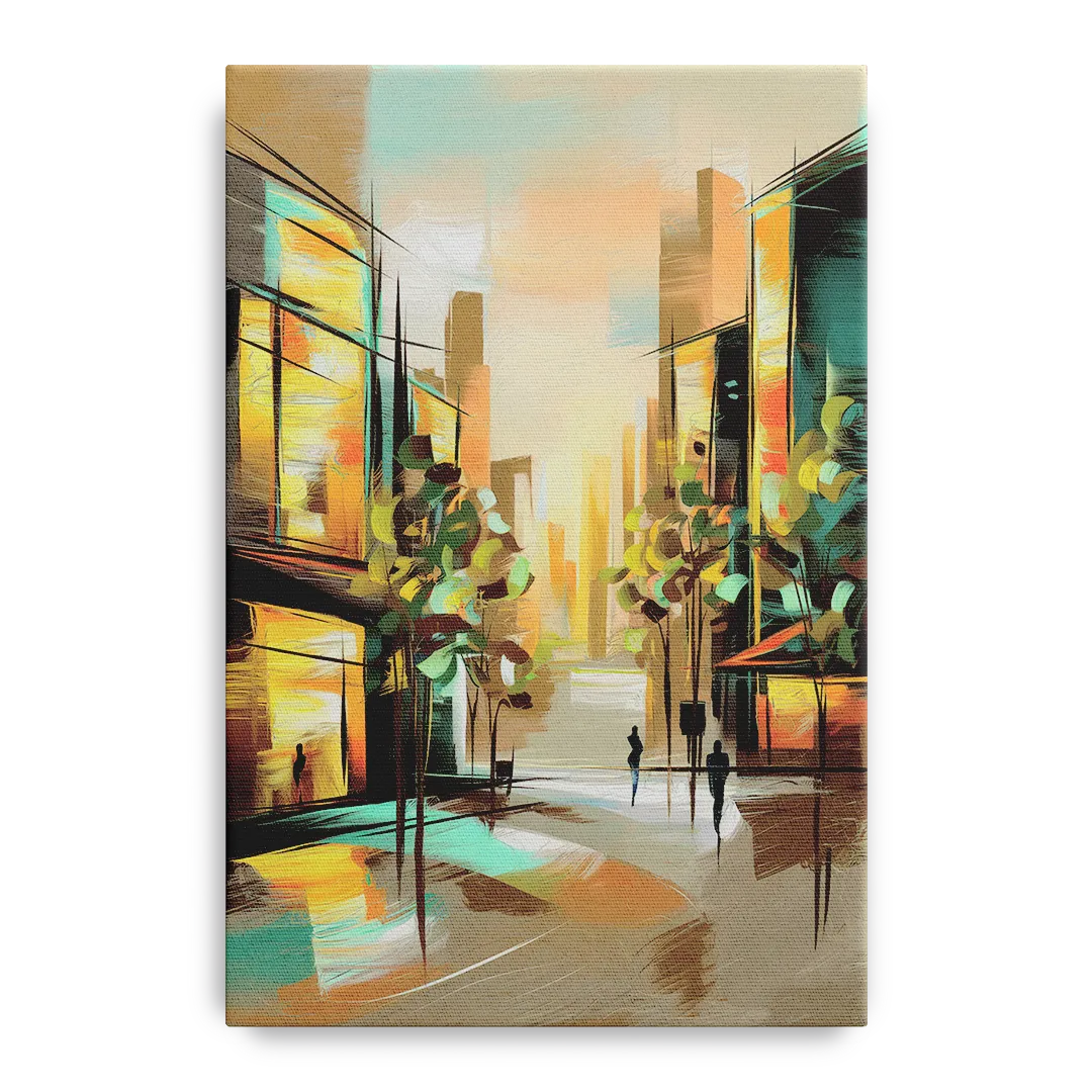 Greenville Urban Charm Front - Canvas Wall Art