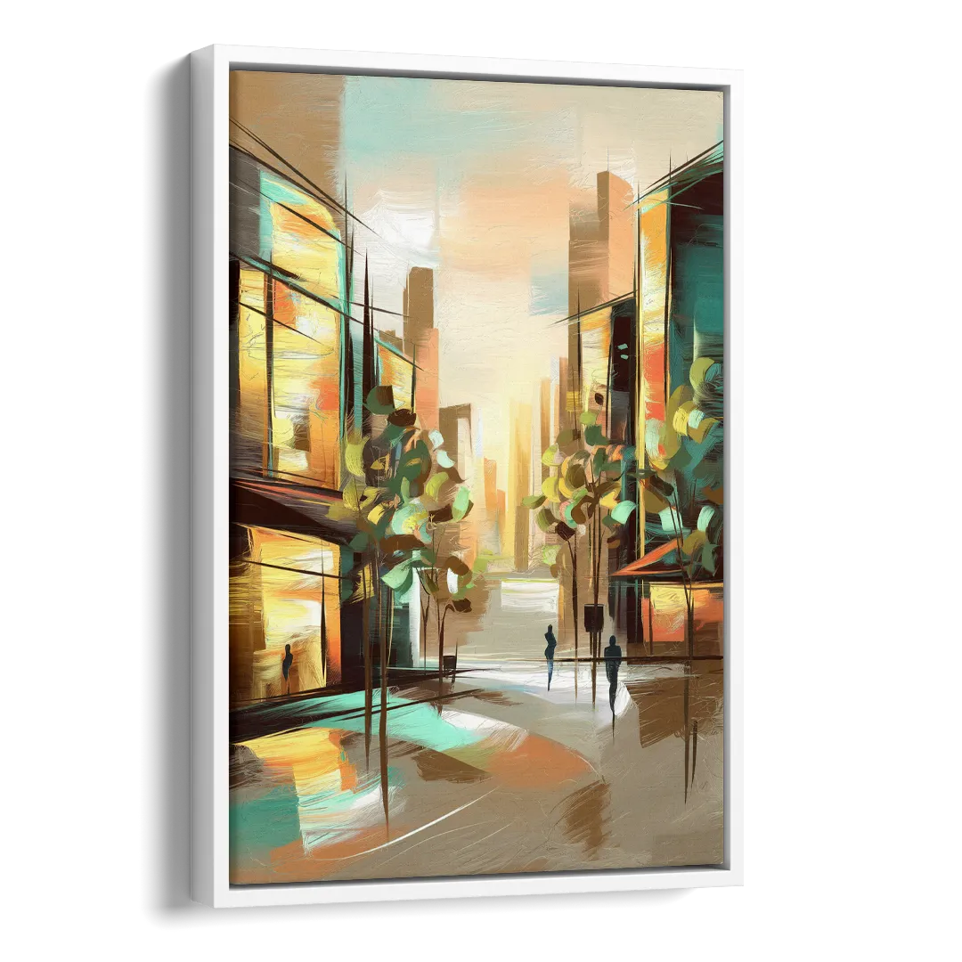 Greenville Urban Charm Side - White Canvas Wall Art