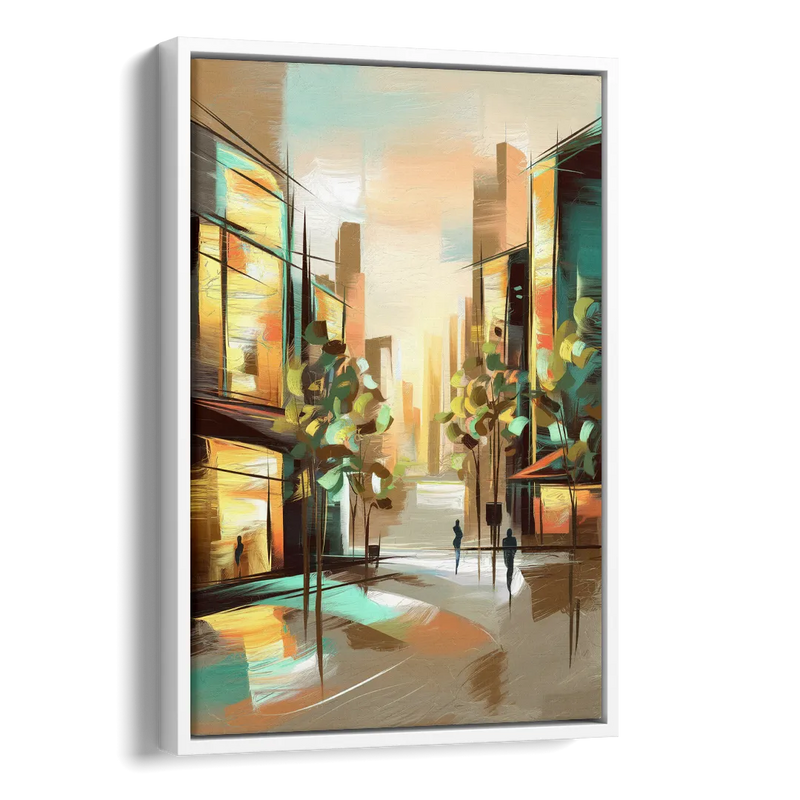 Greenville Urban Charm Side - White Canvas Wall Art