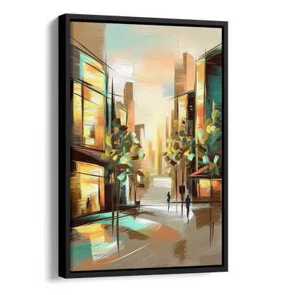 Greenville Urban Charm Side - Black Canvas Wall Art