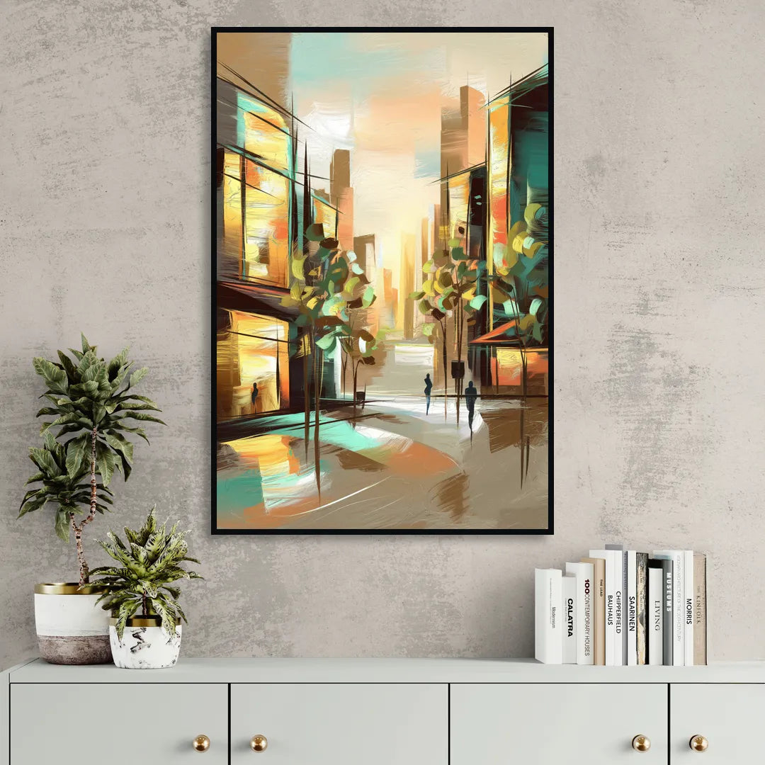 Greenville Urban Charm Sitting Room - Black Canvas Wall Art