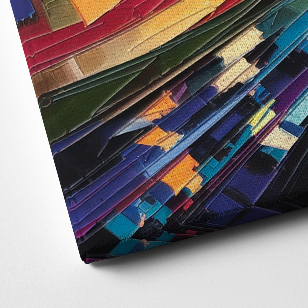 Greenville Vibrant Cityscape Canvas Close Up