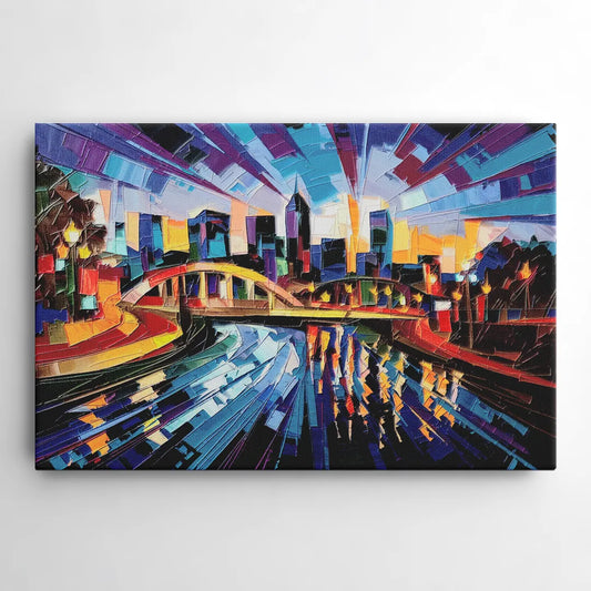 Greenville Vibrant Cityscape - Canvas Wall Art