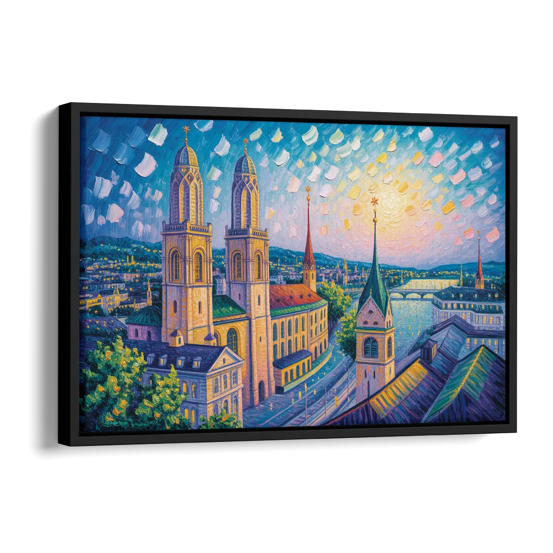 Grossmunster Majesty Side - Black Canvas Wall Art