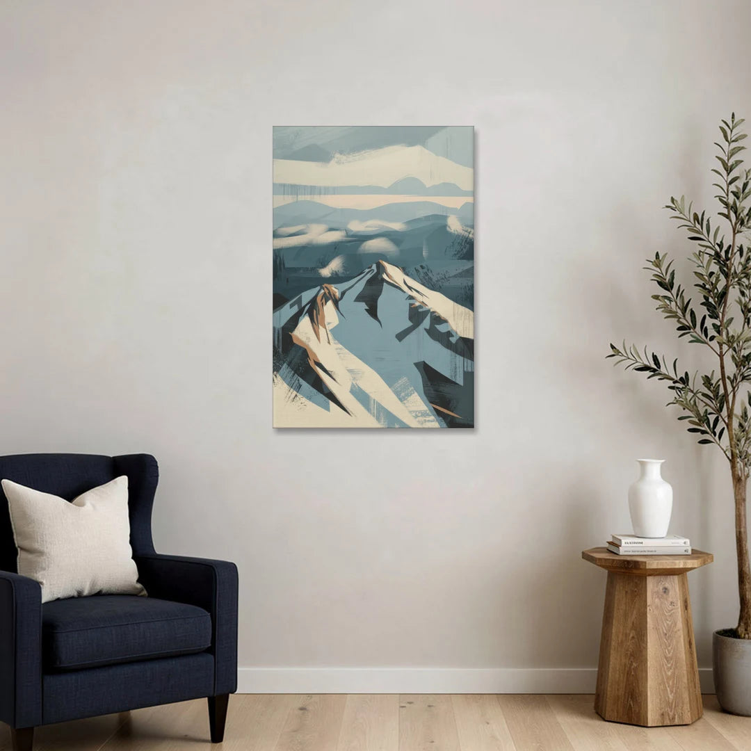 Grouse Mountain Snow View - Canvas Wall Art - Sofa - 24x36