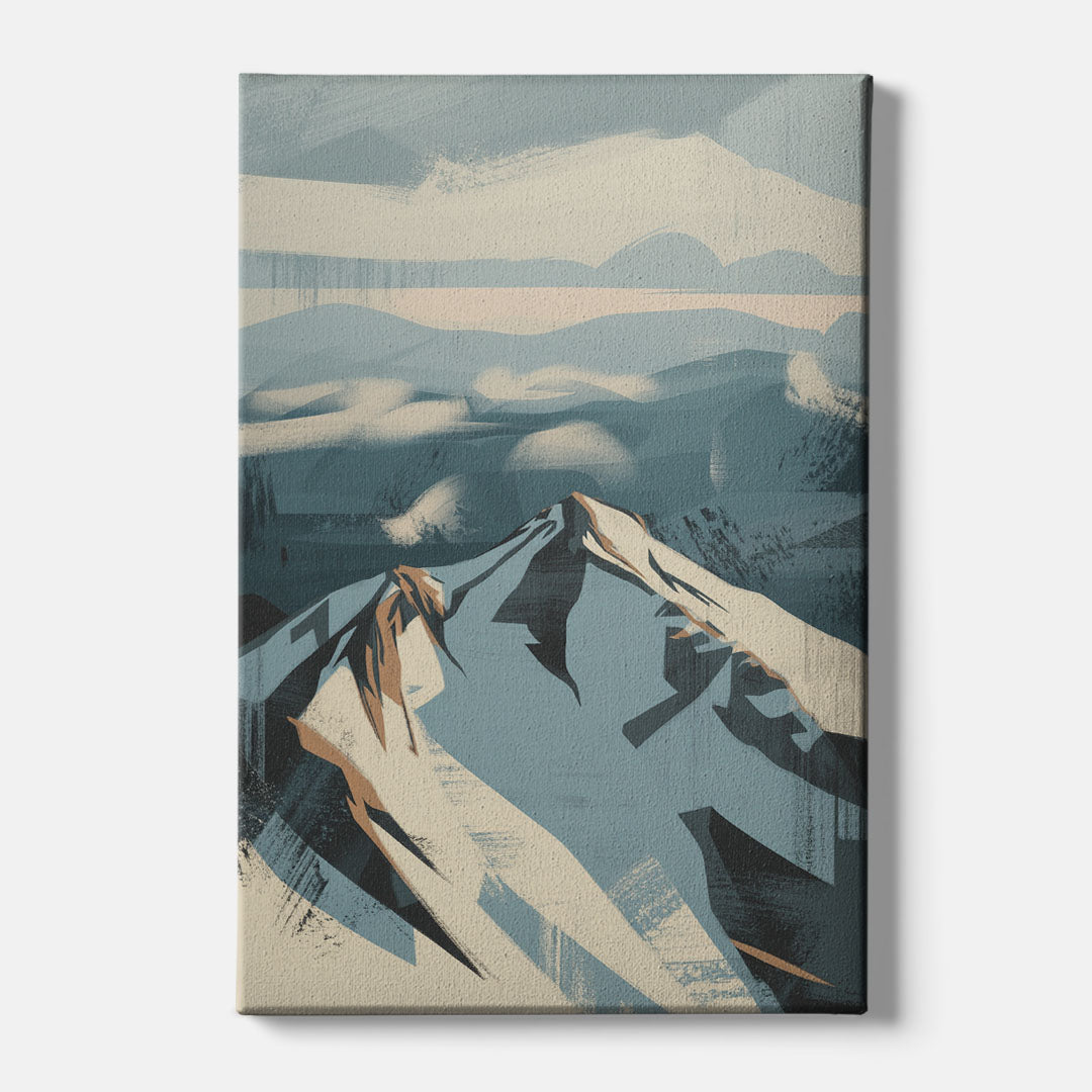 Grouse Mountain Snow View - Canvas Wall Art