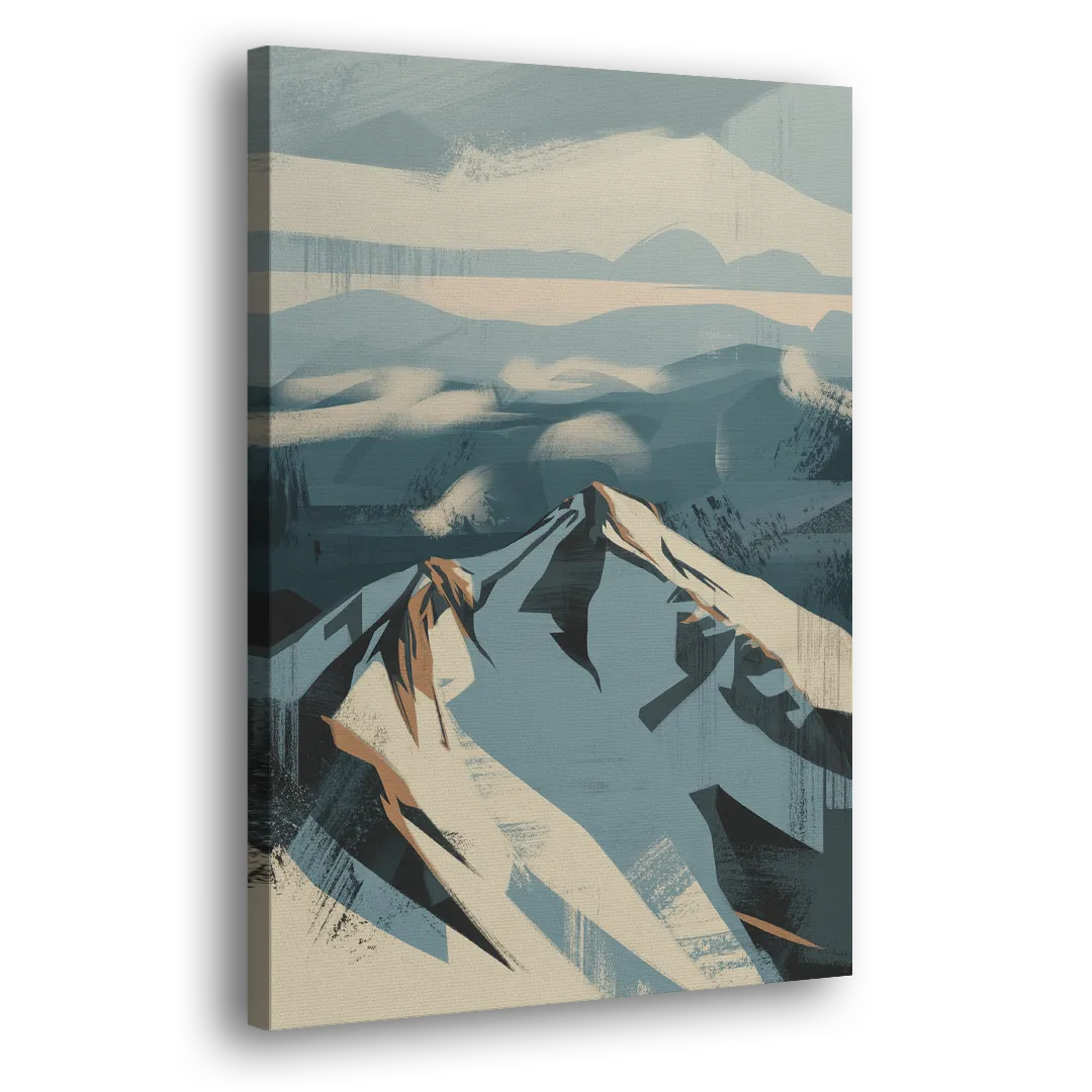 Grouse Mountain Snow View Side - Canvas Wall Art