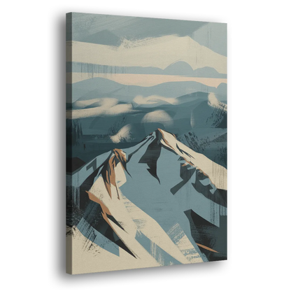 Grouse Mountain Snow View Side - Canvas Wall Art