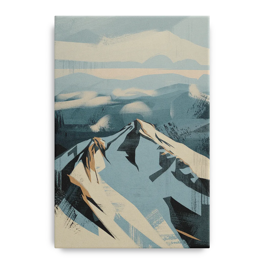Grouse Mountain Snow View Front - Canvas Wall Art