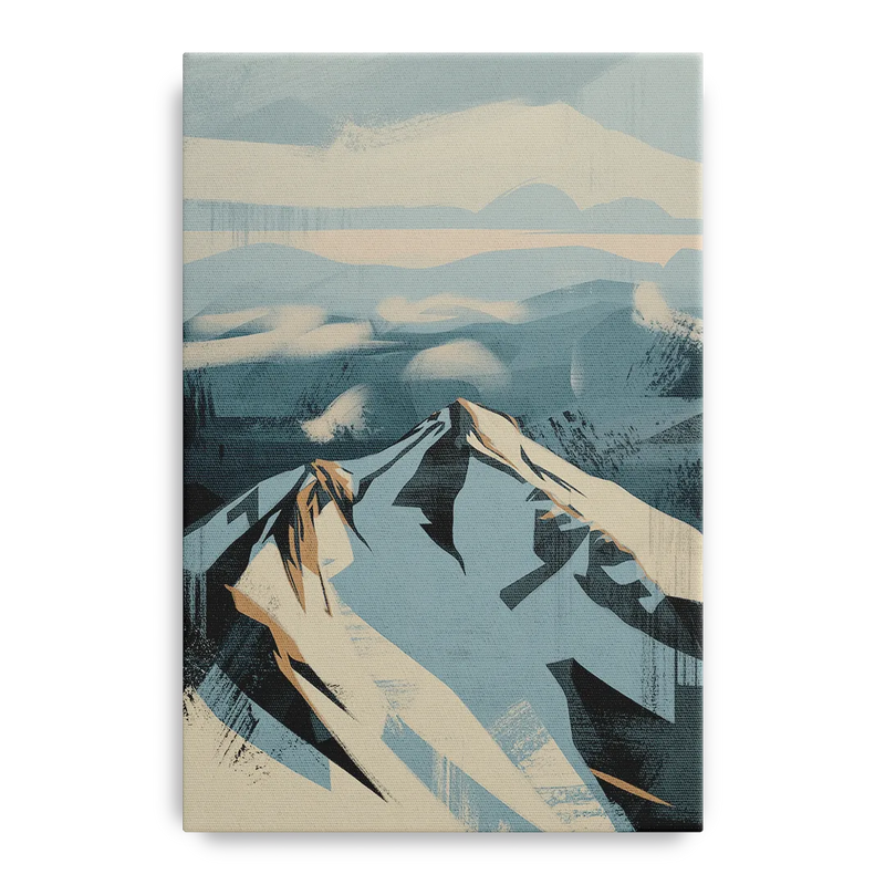 Grouse Mountain Snow View Front - Canvas Wall Art