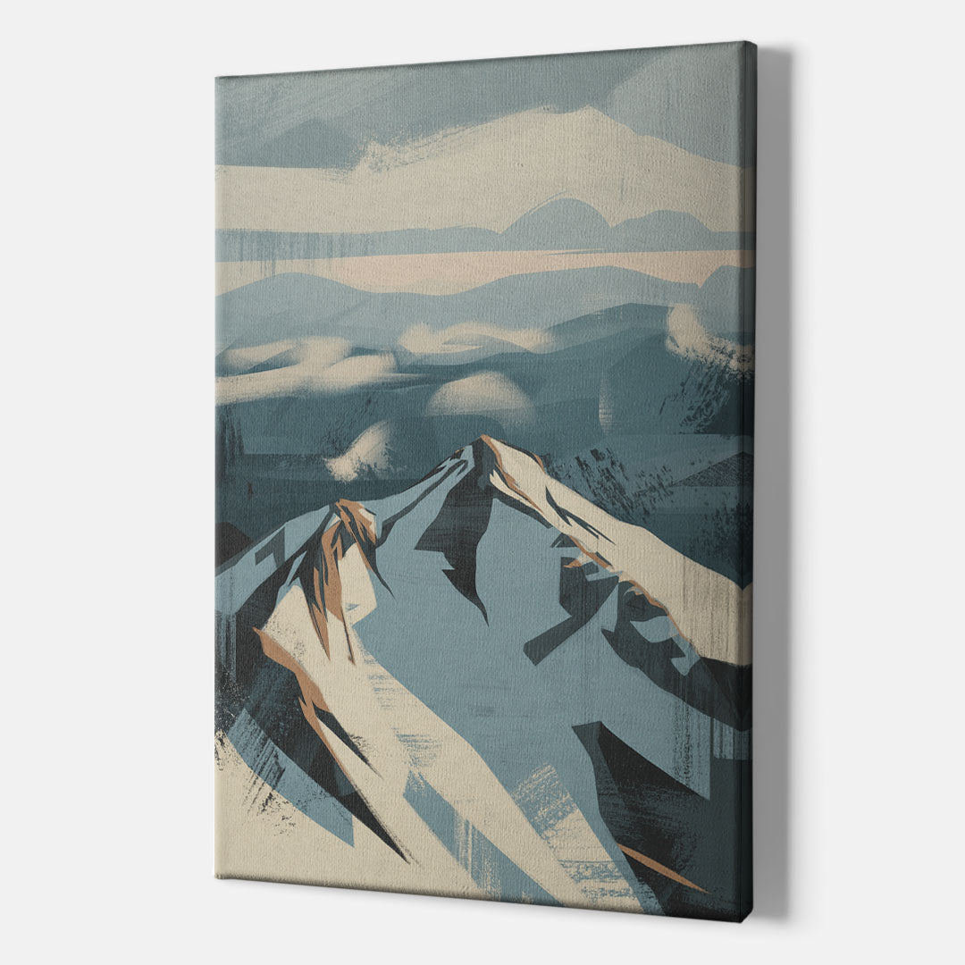 Grouse Mountain Snow View - Canvas Print Art Sides