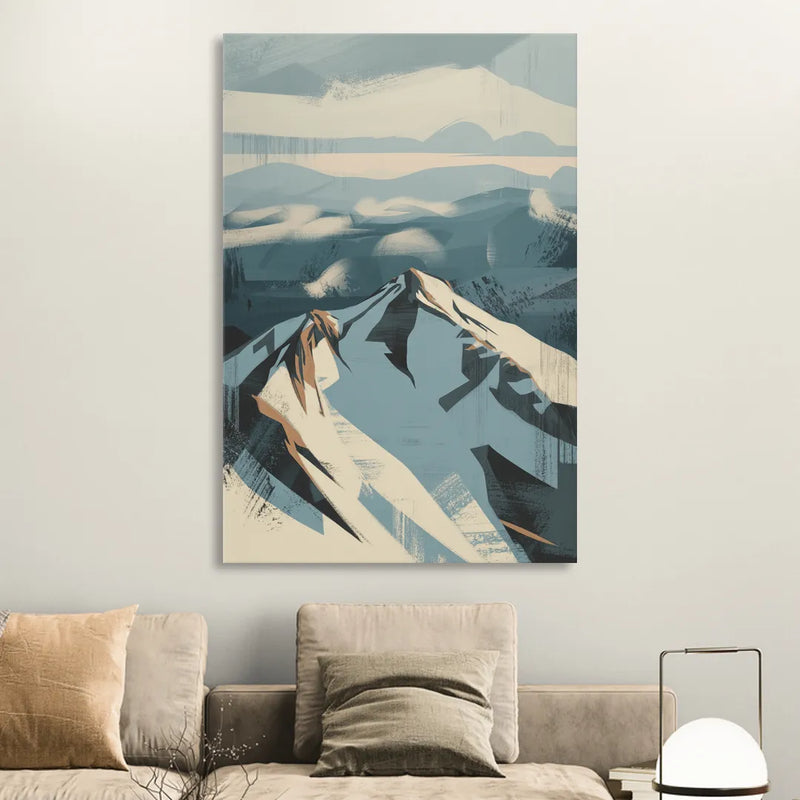 Grouse Mountain Snow View Living Room - Canvas Wall Art