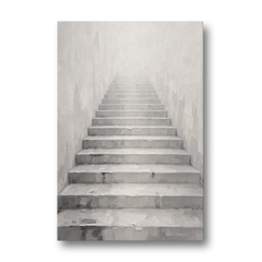 Growth Mindset Wall Art with Misty Stone Steps - Canvas Wall Art - Front