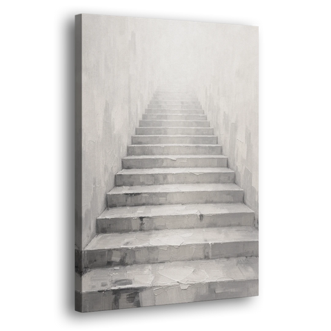 Growth Mindset Wall Art with Misty Stone Steps - Canvas Wall Art - Side
